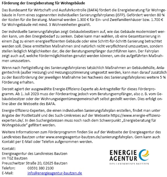 Förderung Energieberatung